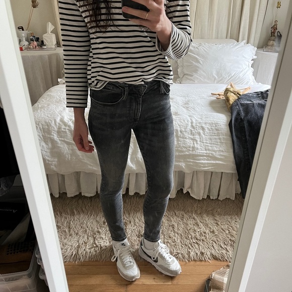 LE ONE FRAME SKINNY CROP- BLACK WHISKERED SIZE 1 - Picture 2 of 6